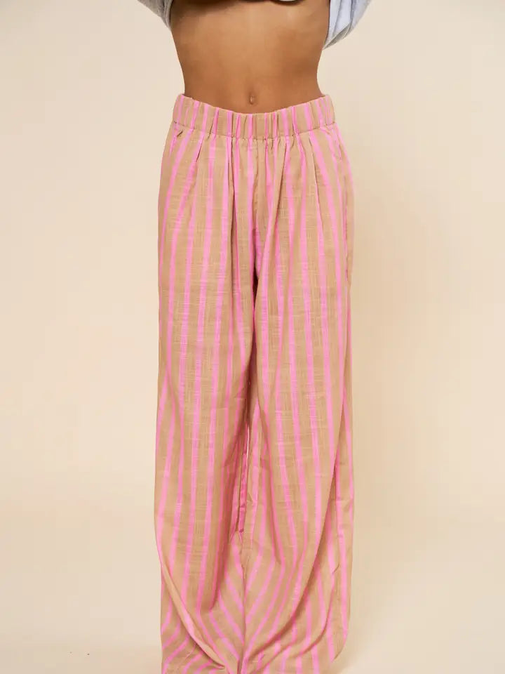 The Striped Linen Wide-Leg Pant