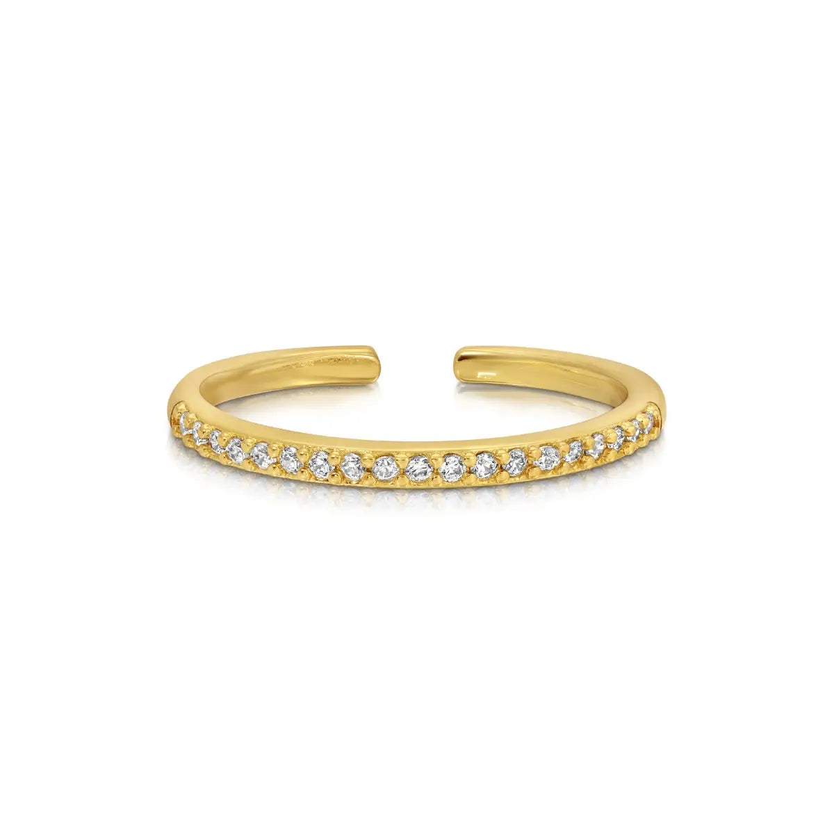 Ultra Delicate Pave Ring -Adjustable