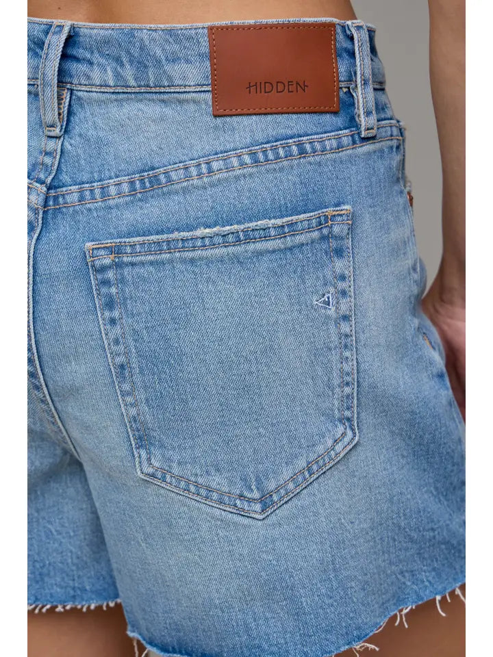 Medium Wash Classic 4in A Line Shorts