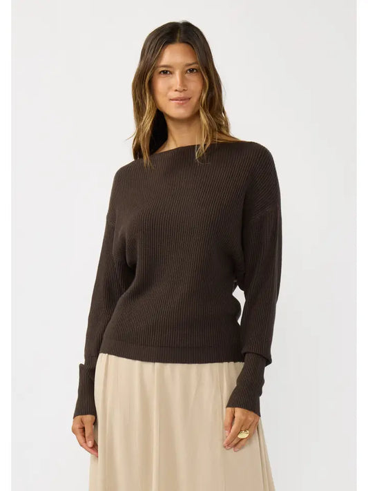 Long Sleeve Waffle Knit Pullover Sweater