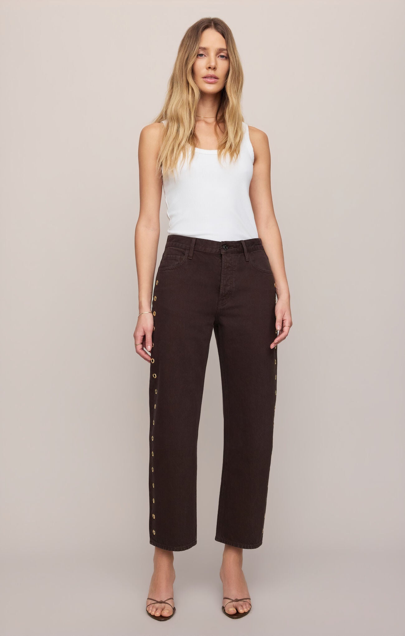 THE OFF DUTY BOWED ANKLE JEAN