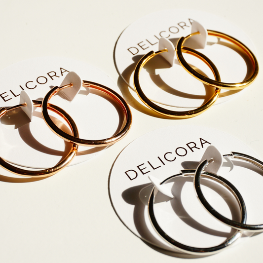 Delicora Anna May Hoops Rose Gold