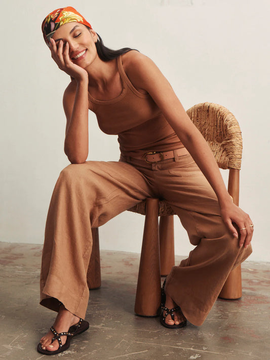 The Linen Marine Wide Leg