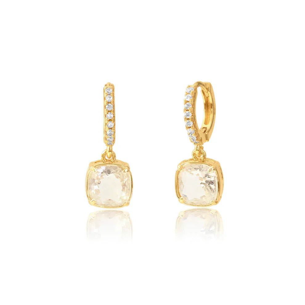 Cushion Cut Earrings with CZ