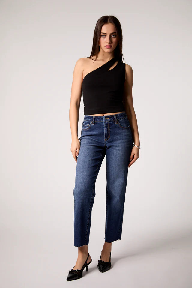 Quinn Mid Rise Straight Jean