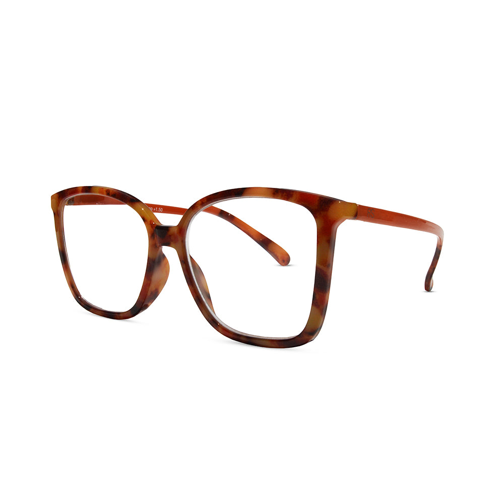 Square Frame Reading Glasses Coral