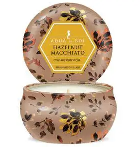 Candle Tin; Hazelnut Macchiato