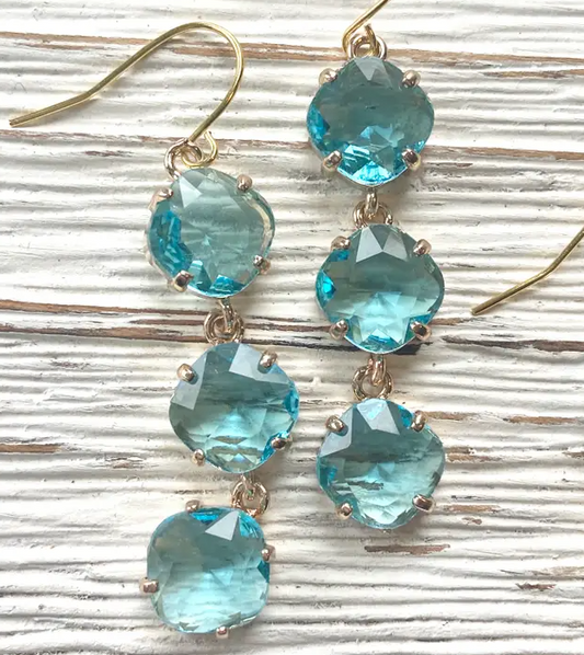 Crystal Triple Drop Earring