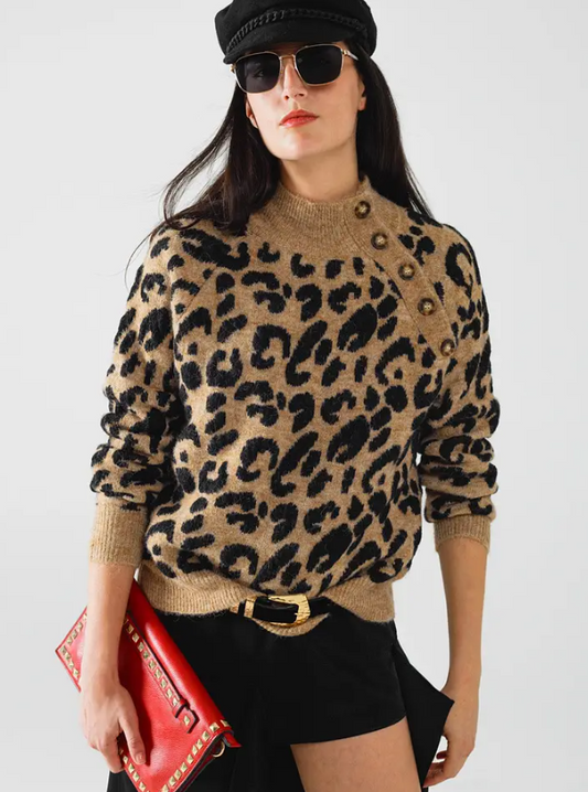 Leopard Knit Sweater