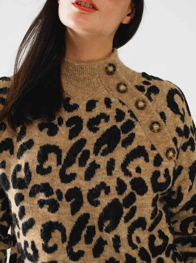 Leopard Knit Sweater