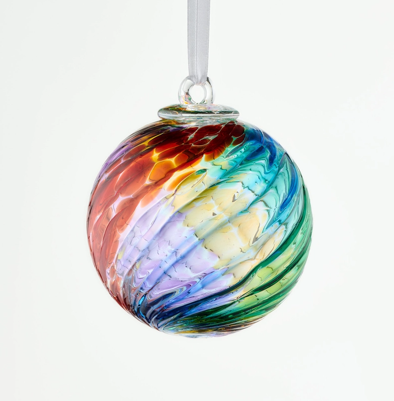 Mouth Blown Glass Ball Ornament