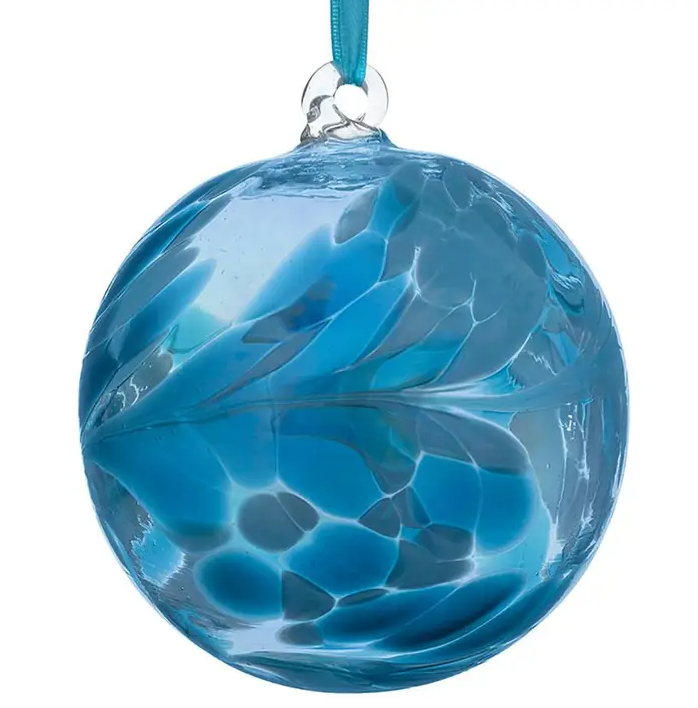 Mouth Blown Glass Ball Ornament