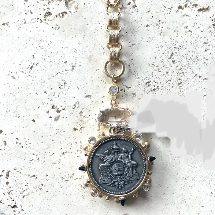 French Vintage Coin Necklace