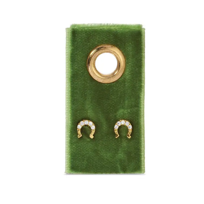 Stud Earrings on Velvet Tag