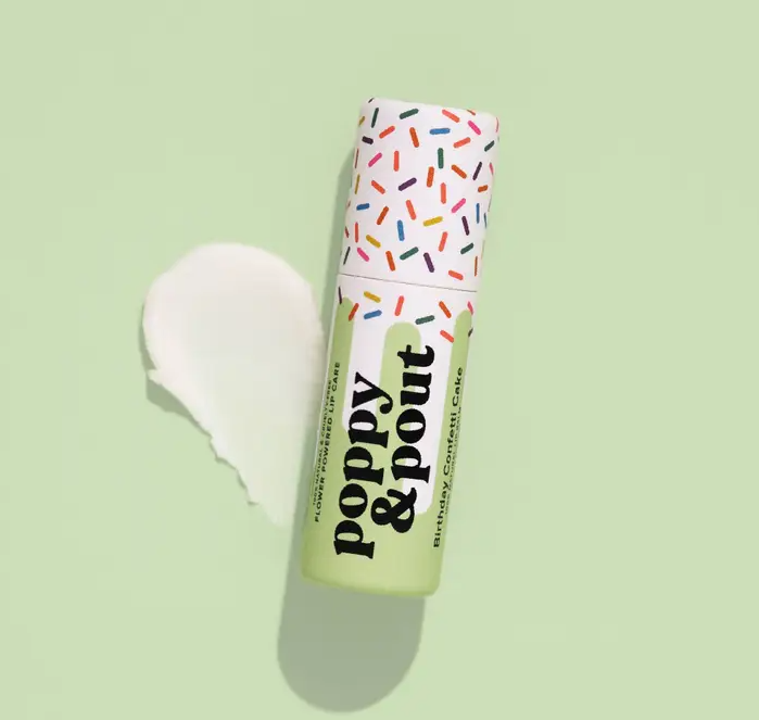 Poppy and Pout Birthday Confetti Cake Lip Balm