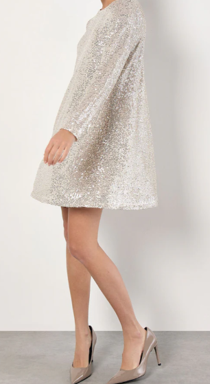 Sequin A Line Flare Dress