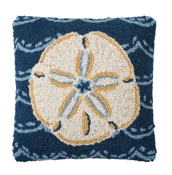 Sand Dollar Wool Hook Pillow