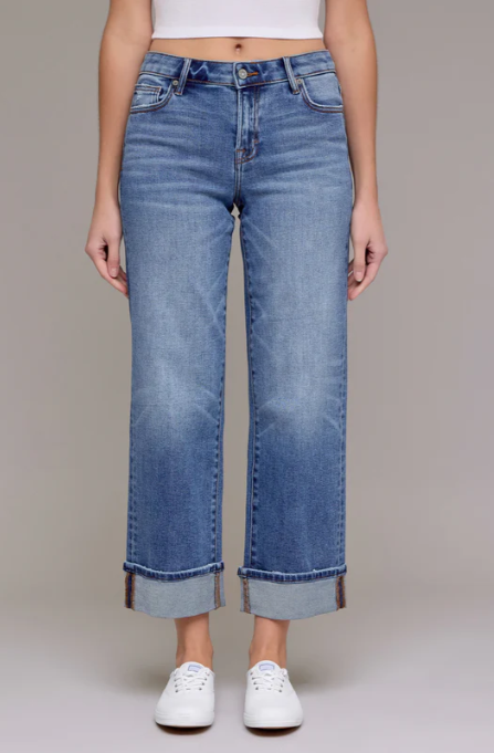 Ella Cuffed mid rise jean