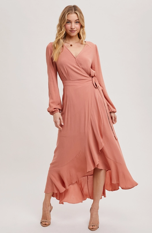 Ruffle Wrap Dress