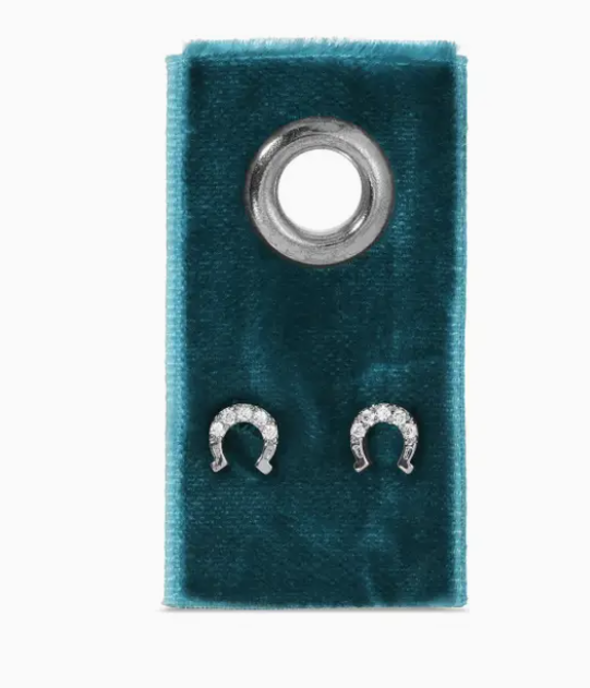 Stud Earrings on Velvet Tag