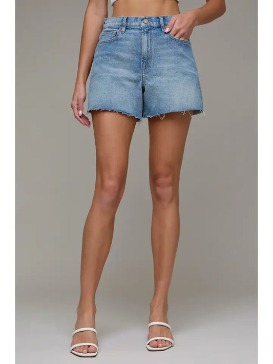 Medium Wash Classic 4in A Line Shorts