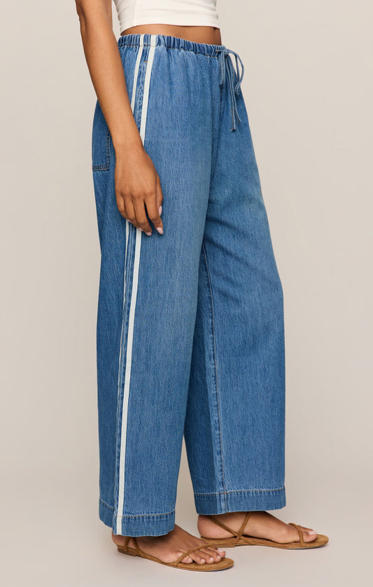 THE SIDELINES DENIM TRACK PANT