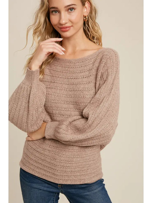 Textured Versatile Sweater Pullover
