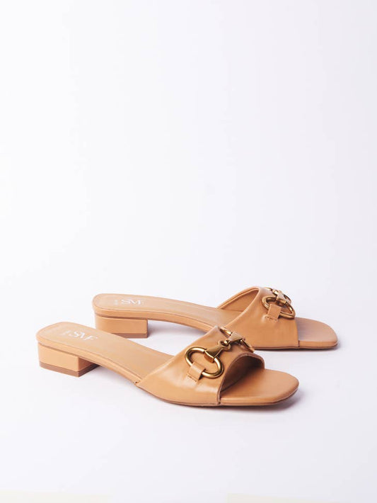 Sandal with Gold Bit Hardware