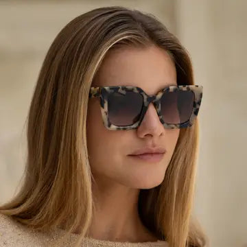 Coco Acetate Women's Square Sunglasses - Milky Tortoise