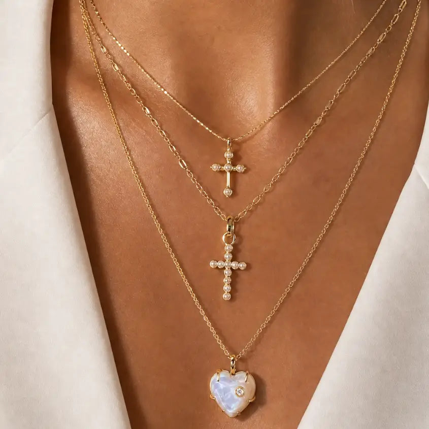Pearl Cross Necklace