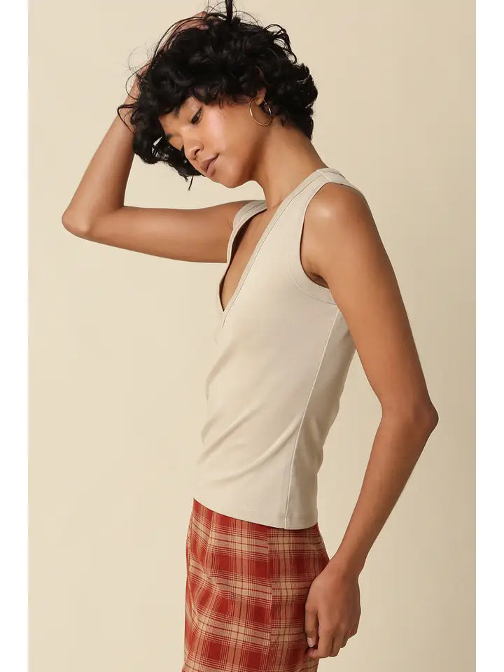 Kenny V-Neck Fitted Tank