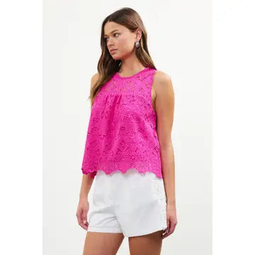 Lace Top with Scalloped Ham