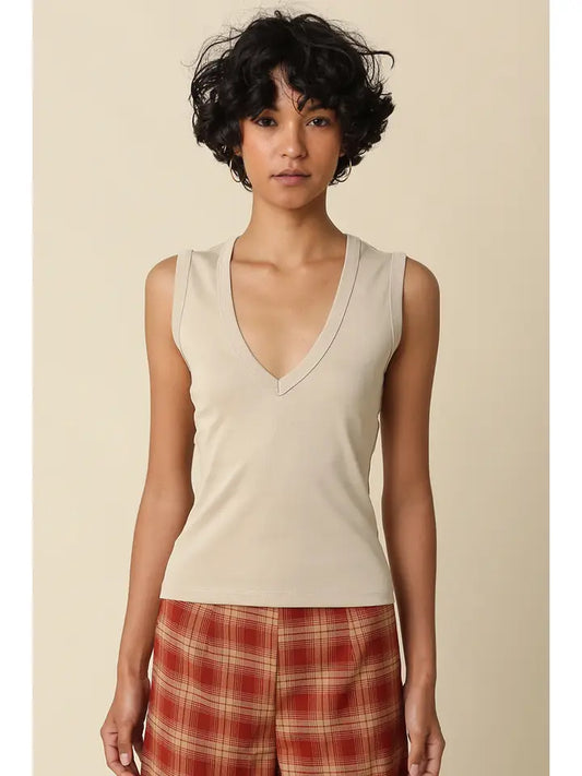 Kenny V-Neck Fitted Tank
