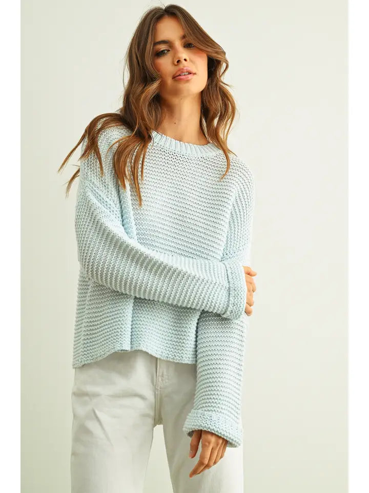 Round Neck Sweater Knitted Top