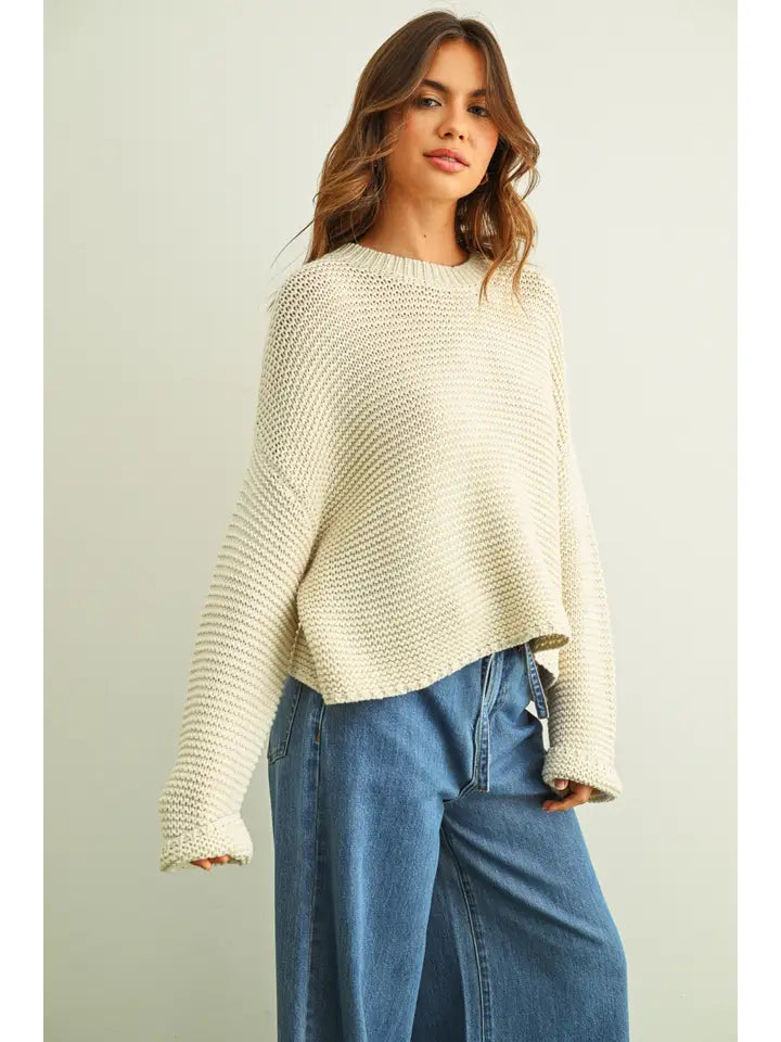 Round Neck Sweater Knitted Top