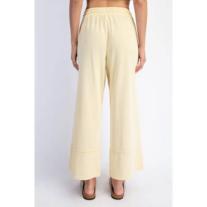 Mineral Washed Wide Leg Pant