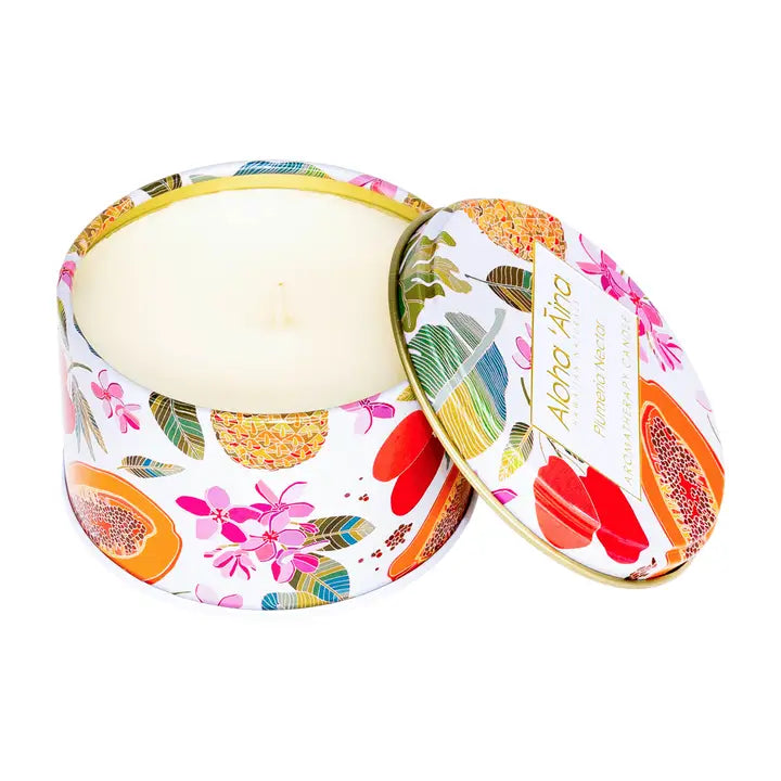 Aloha 'aina - Plumeria Nectar Gold Tin Candle