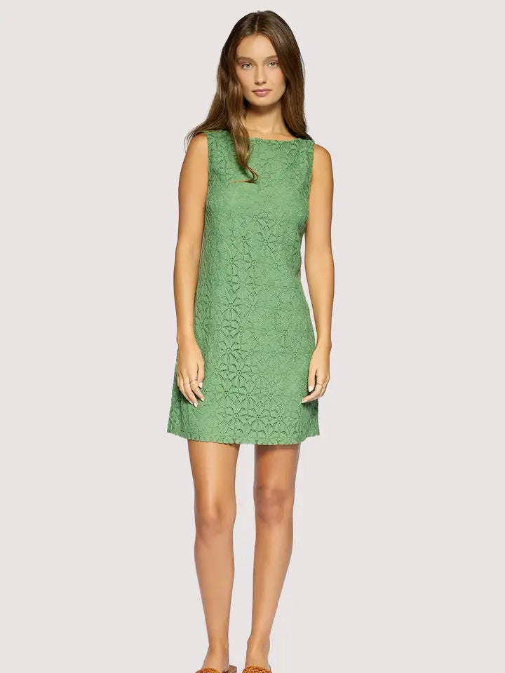 Marisol Mini Dress - Summer Green Low Round Back