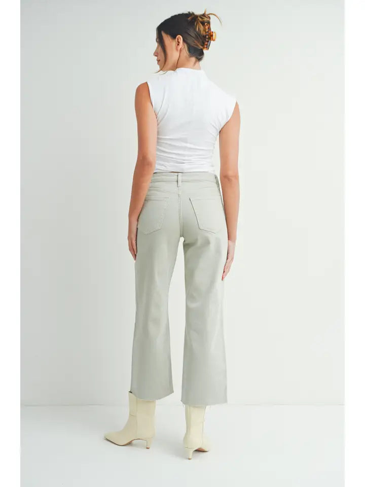 Olive - Slim Wide Leg