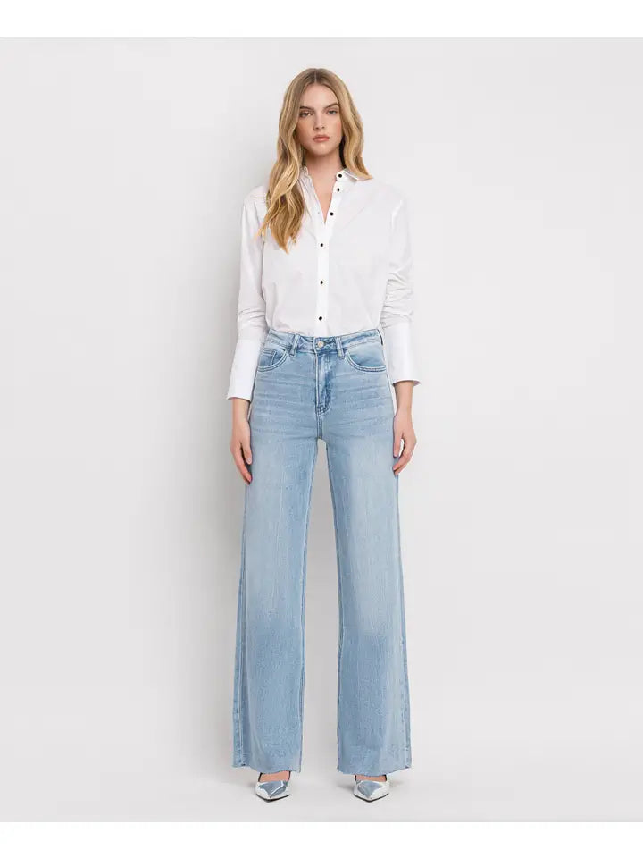 SUPER HIGH RISE WIDE LEG JEANS