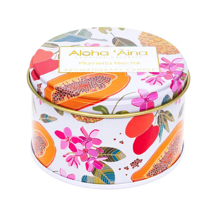 Aloha 'aina - Plumeria Nectar Gold Tin Candle