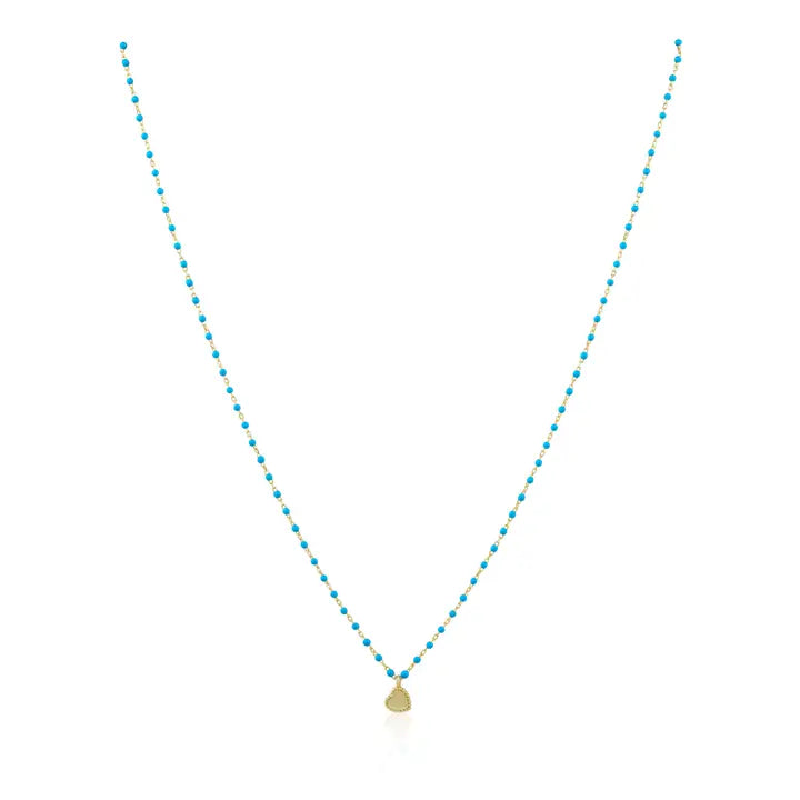 Elsa Mini Heart Necklace Turquoise