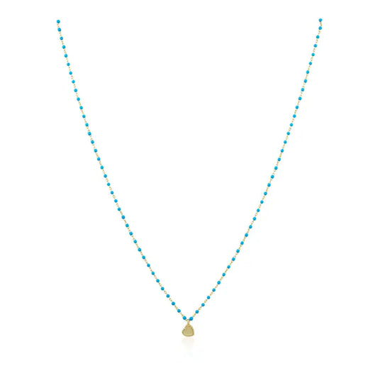 Elsa Mini Heart Necklace Turquoise