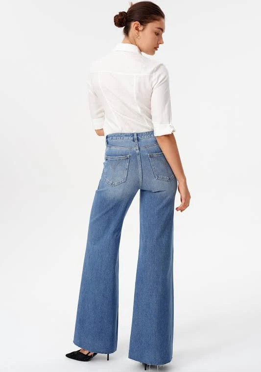 New York High Rise Wide Leg Jean