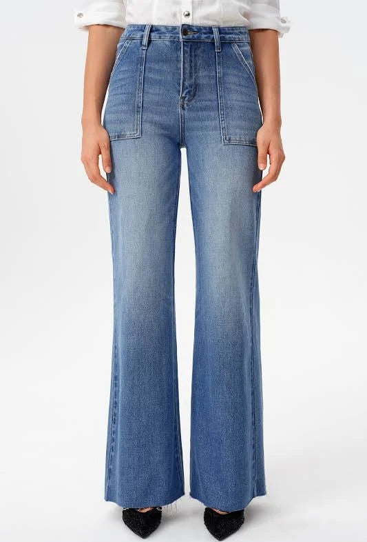 New York High Rise Wide Leg Jean