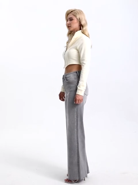 SUPER HIGH RISE WIDE LEG JEANS